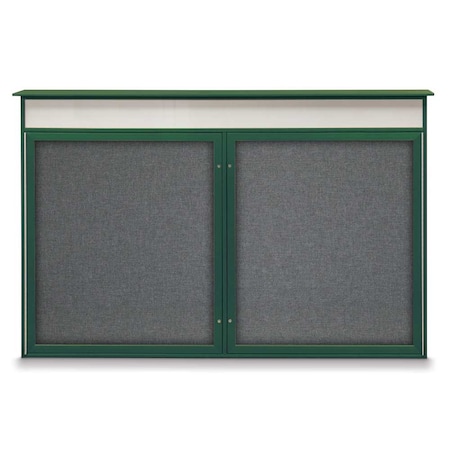 United Visual Products Open Faced Traditional Corkboard, 96x48" UV647A-SATIN-PEARL